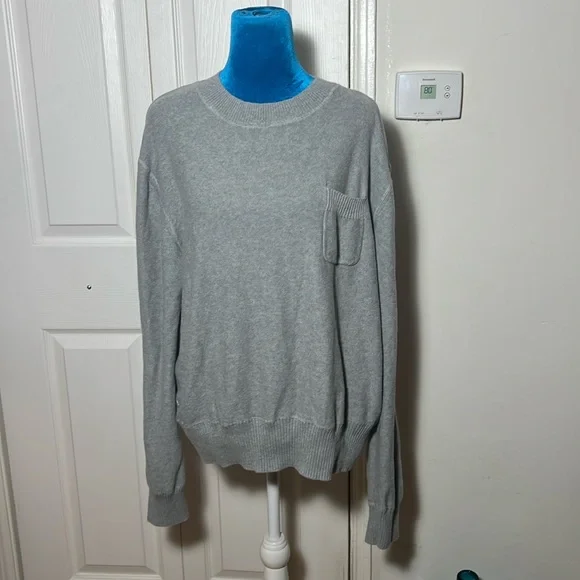 ALEX MILL Cotton Sweater Gray Large - Picture 1 of 8